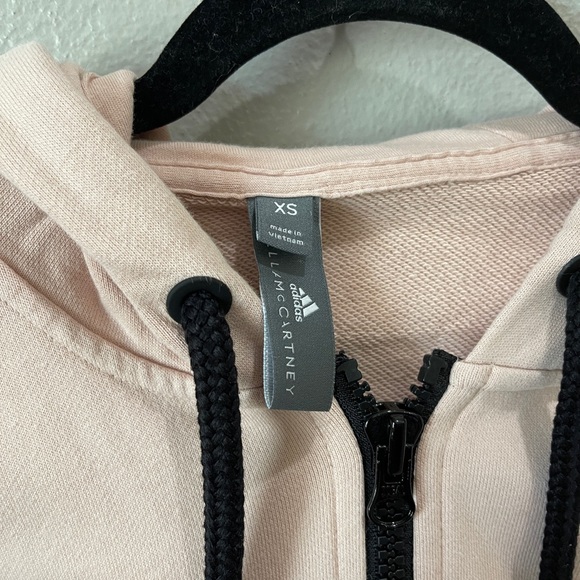 Adidas Stella Mccartney ASMC FZ Hooded Sweatshirt Zip Up Blush Black Size XS - Picture 4 of 10